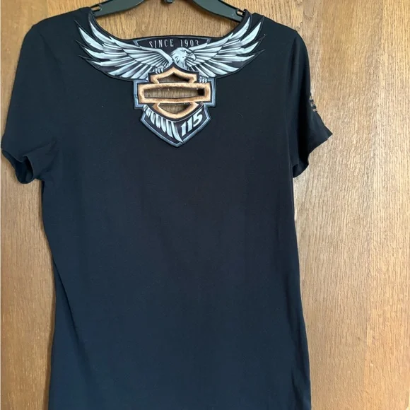 Harley-Davidson Black Tee with Iconic Logo - Picture 3 of 3